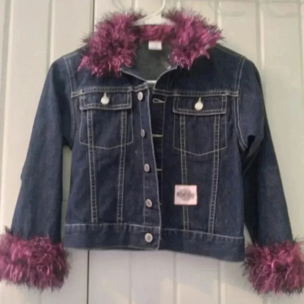 vintage customized Gymboree jean jacket-girls X-large age 6